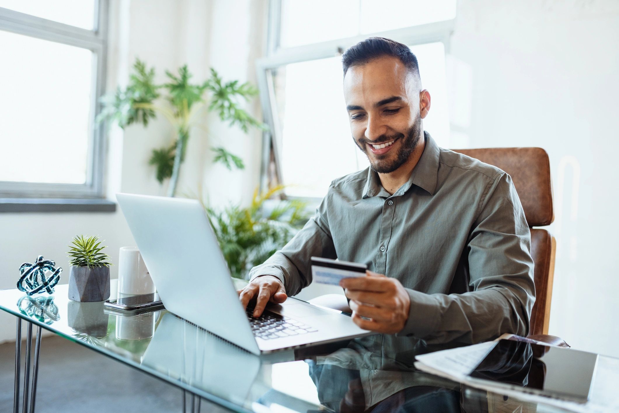 entrepreneur buying domain online