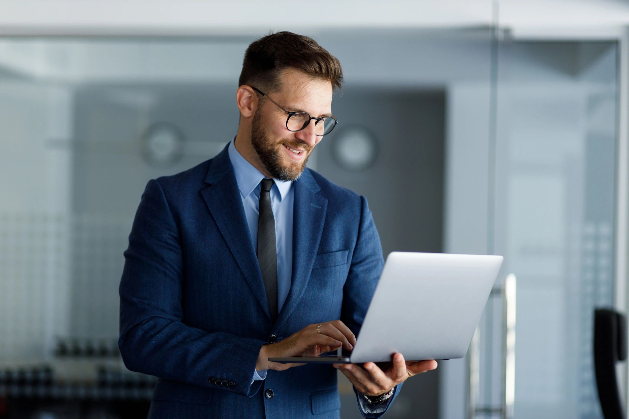 happy small business owner entrepreneur digital office